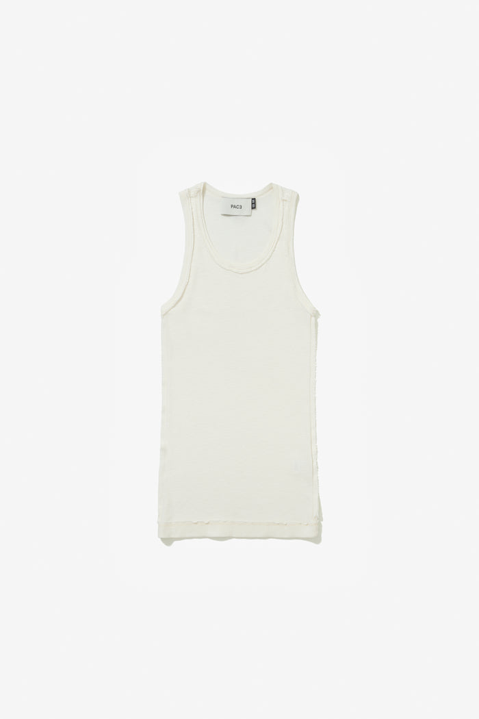 PATTERN TANK TOP OFF WHITE
