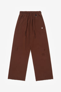RIPPED SWEATPANTS BROWN