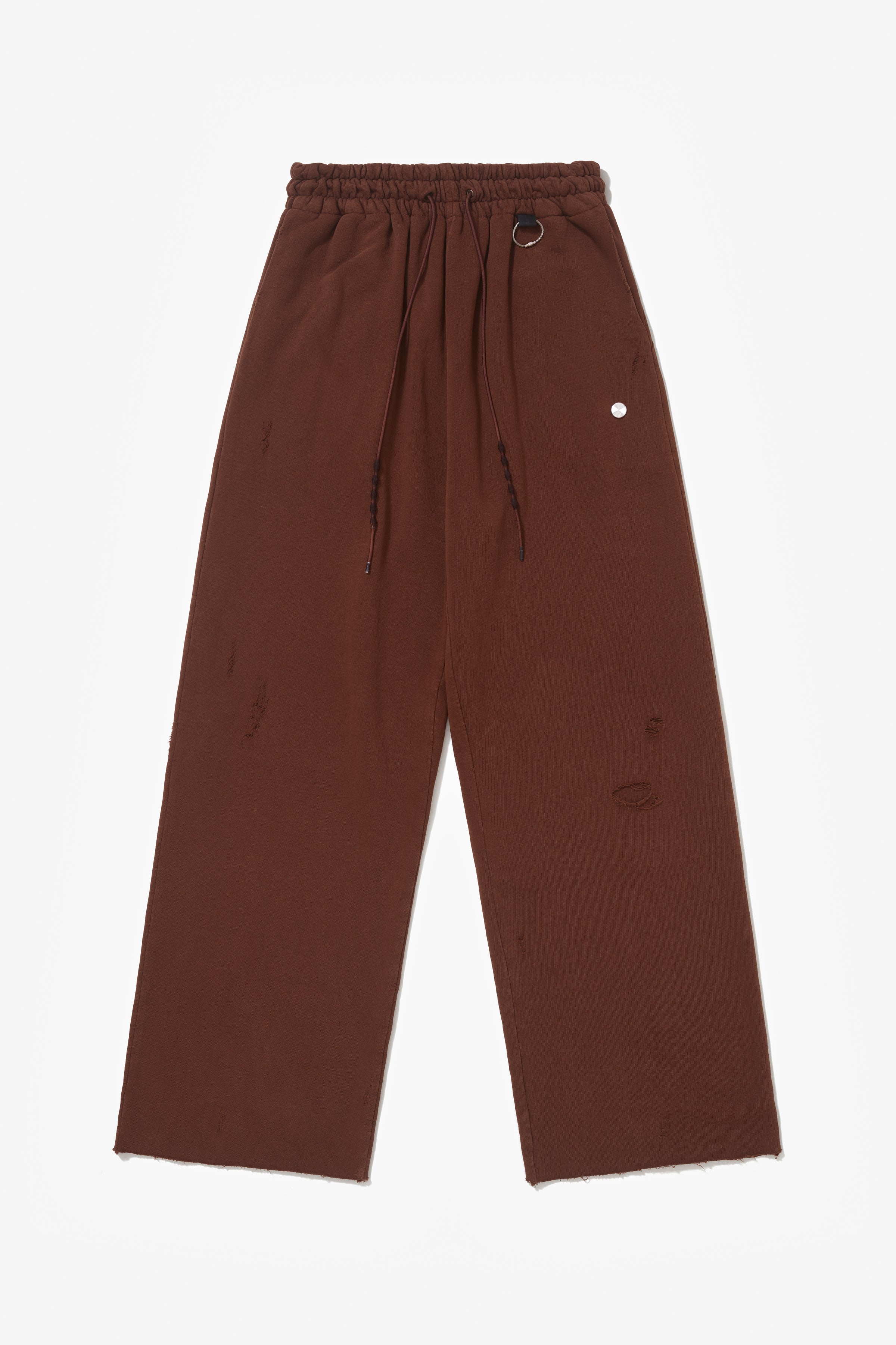 RIPPED SWEATPANTS BROWN