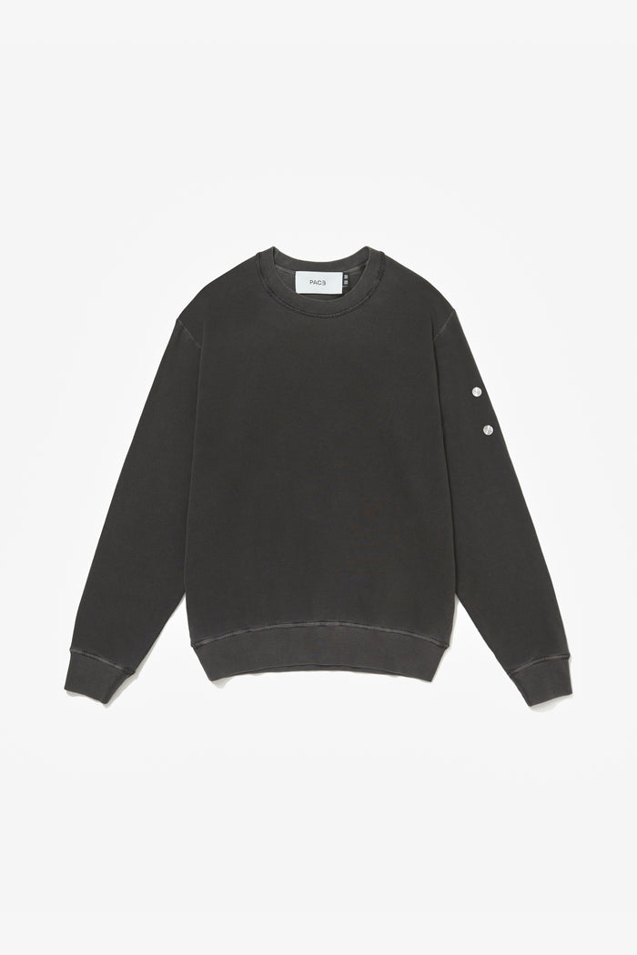 CREWNECK STONE WASHED BLACK