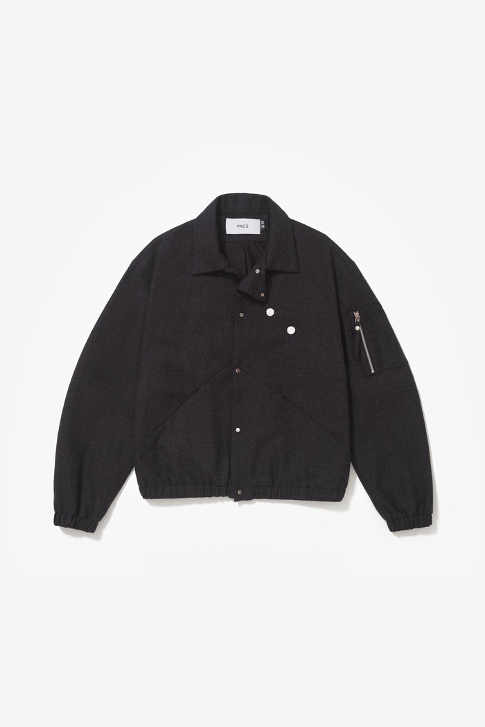 BRUTALIST COACH JACKET DARK GREY