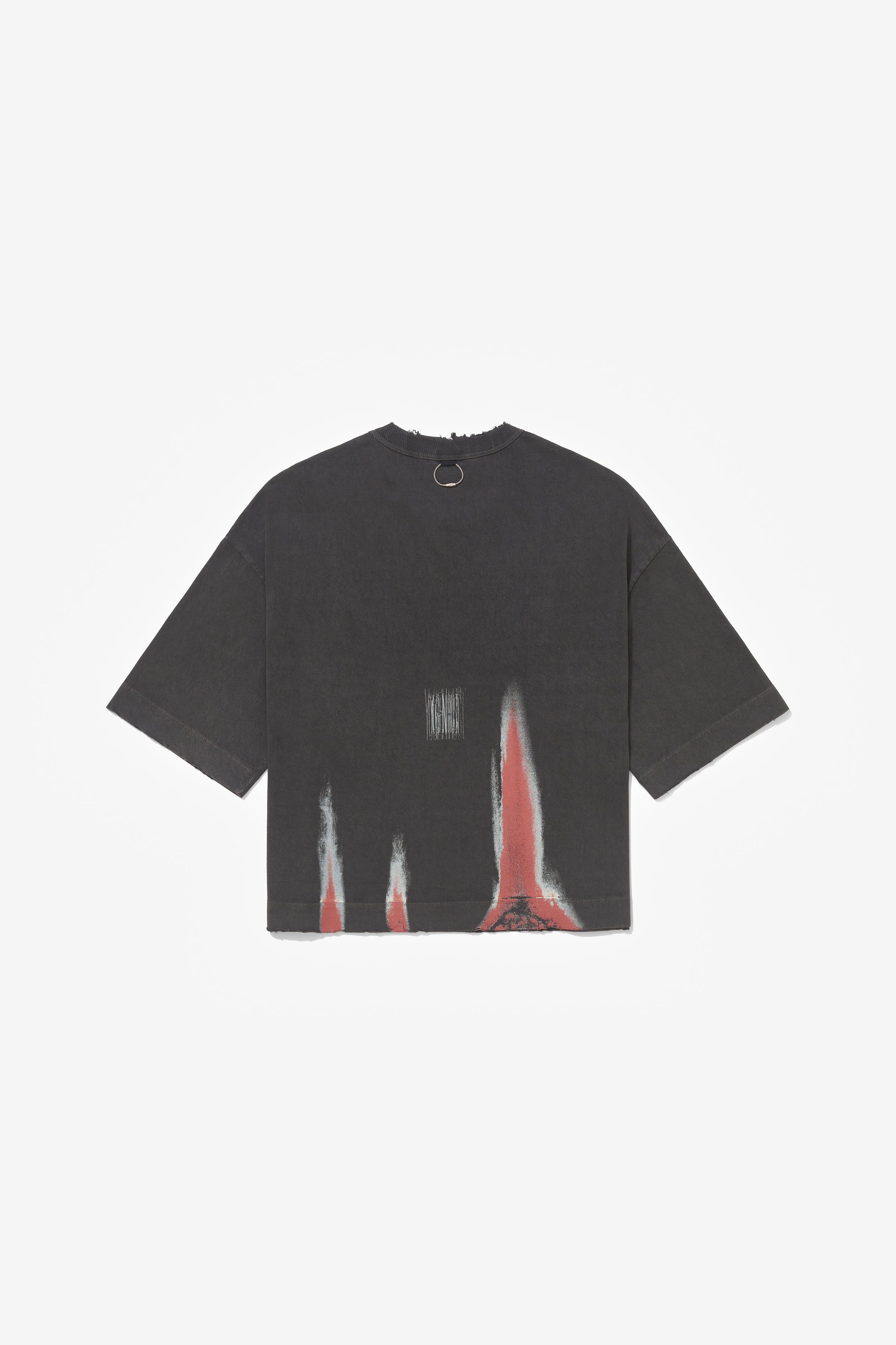 TEE RUST LEAK STONE WASHED BLACK OVERSIZED