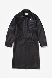 PRÉ VENDA - LEON LEATHER LONG COAT BLACK