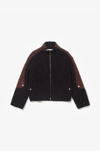 EX-IN FLEECE JACKET BLACK / BROWN