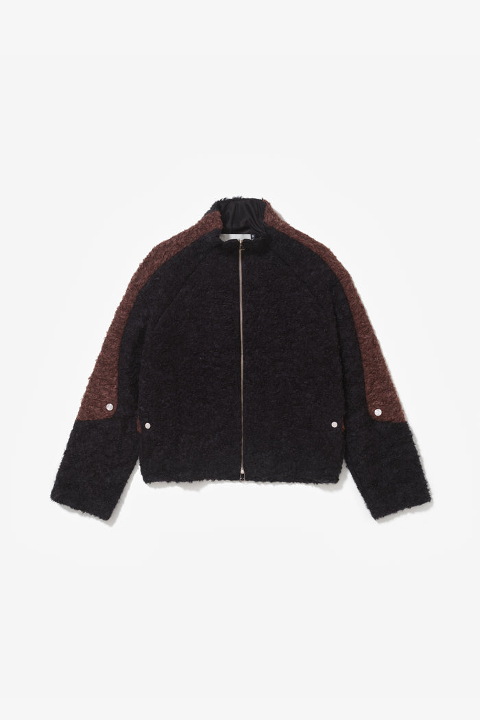 EX-IN FLEECE JACKET BLACK / BROWN