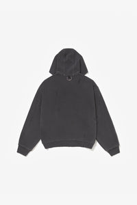 RIPPED ZIP HOODIE STONE GREY