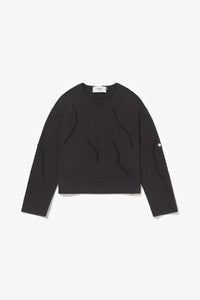 OVERLOCK SWEATER BLACK VINTAGE