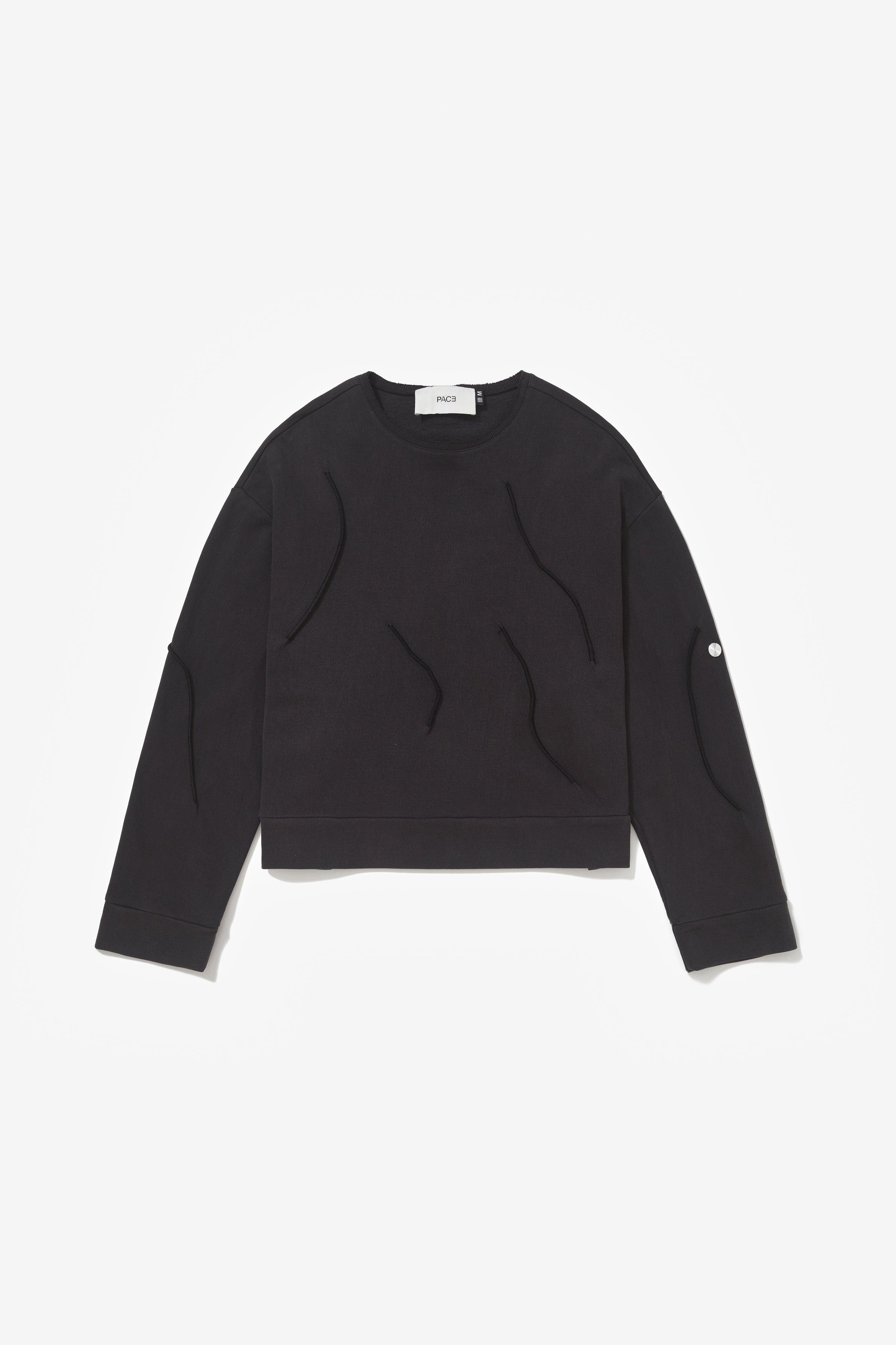 OVERLOCK SWEATER BLACK VINTAGE