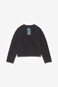 OVERLOCK SWEATER BLACK VINTAGE