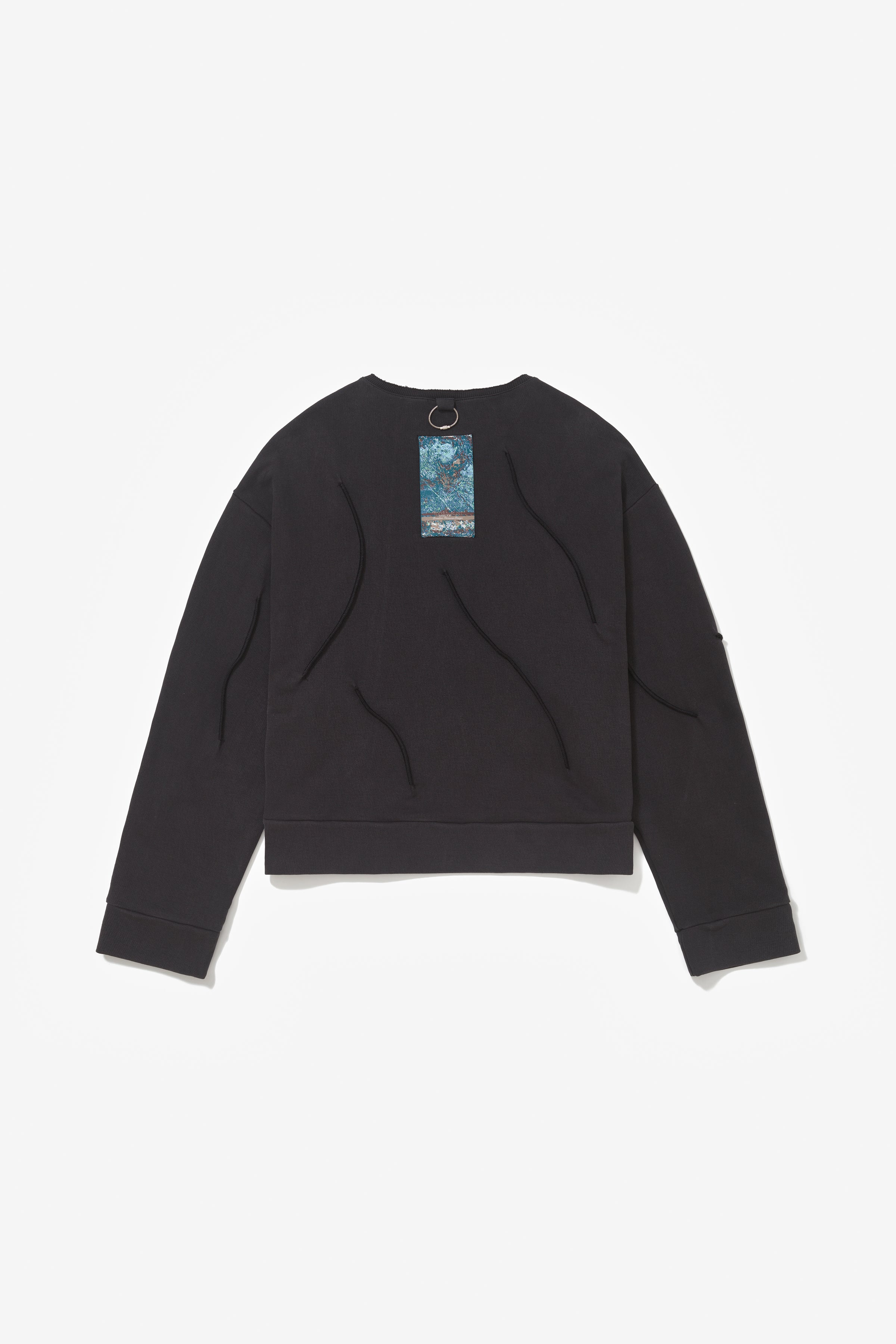 OVERLOCK SWEATER BLACK VINTAGE
