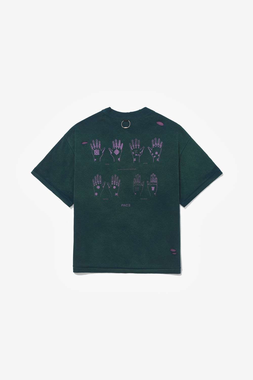 TEE HAJICHI STONE WASHED GREEN