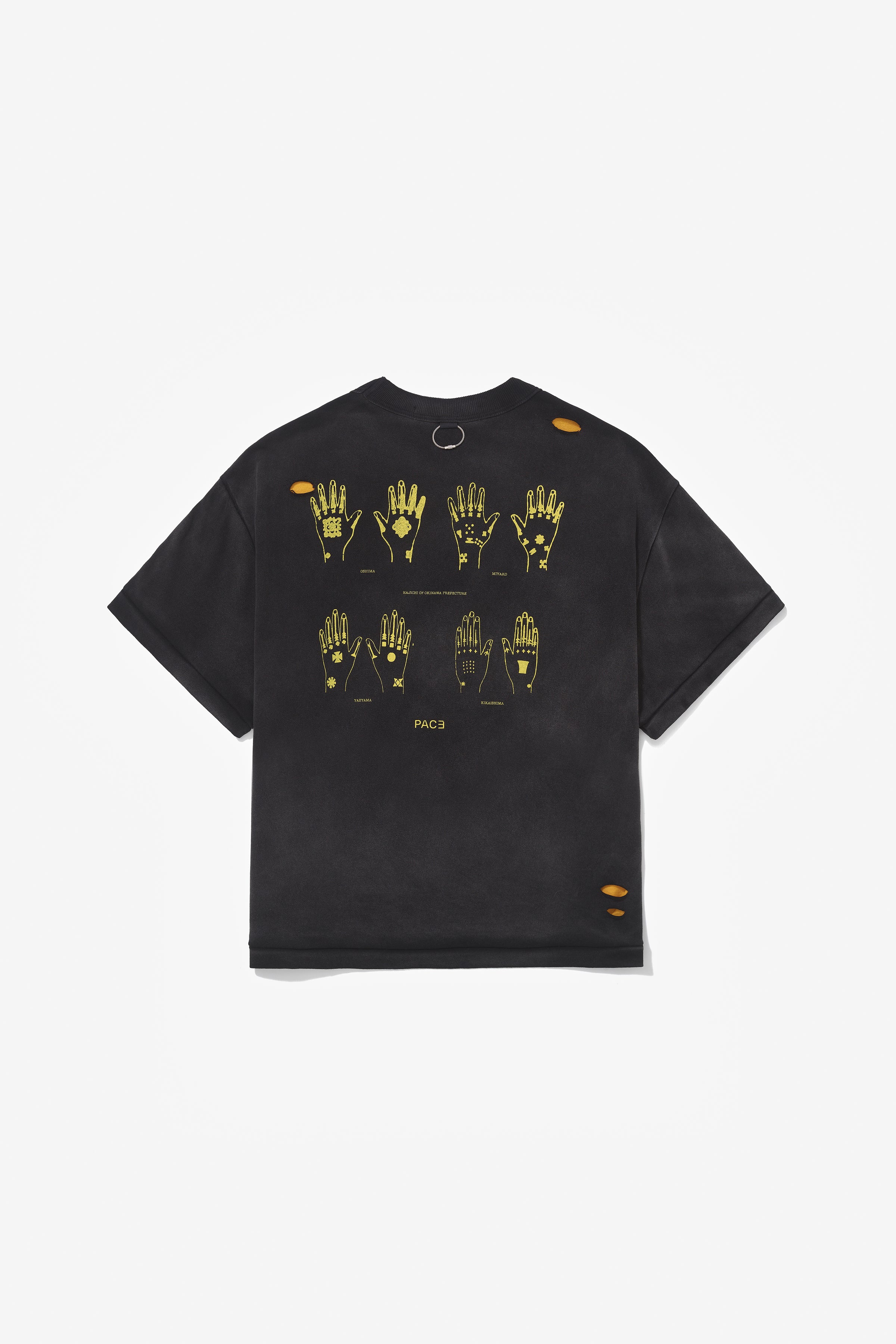 TEE HAJICHI STONE WASHED BLACK