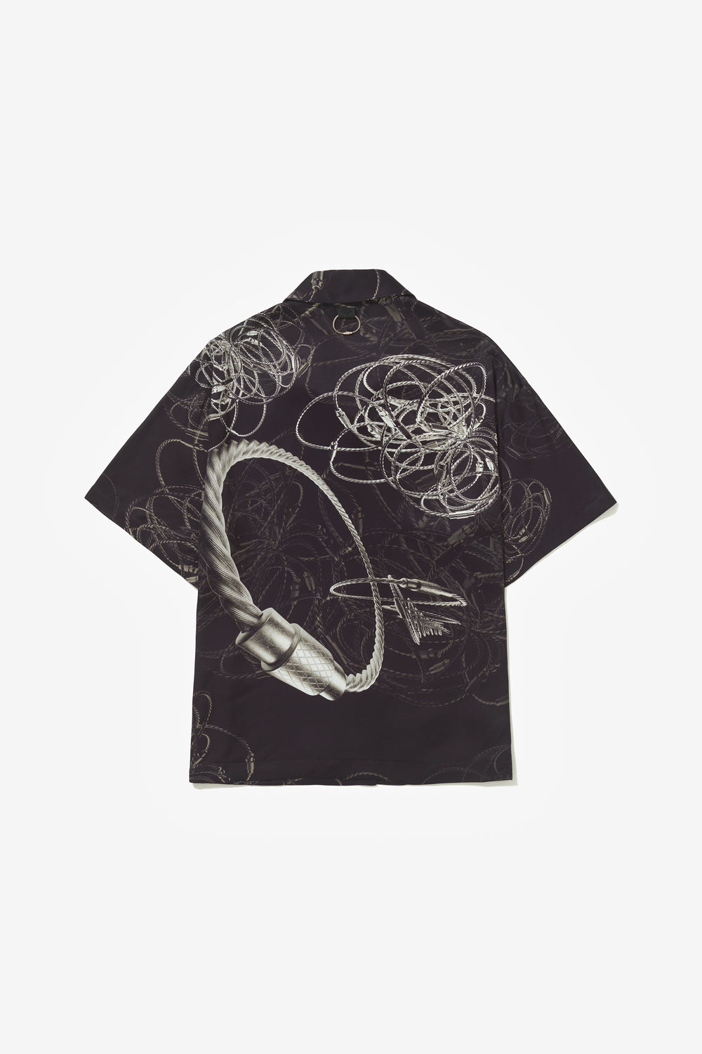 STEEL CABLE CUBAN COLLAR SHIRT BLACK