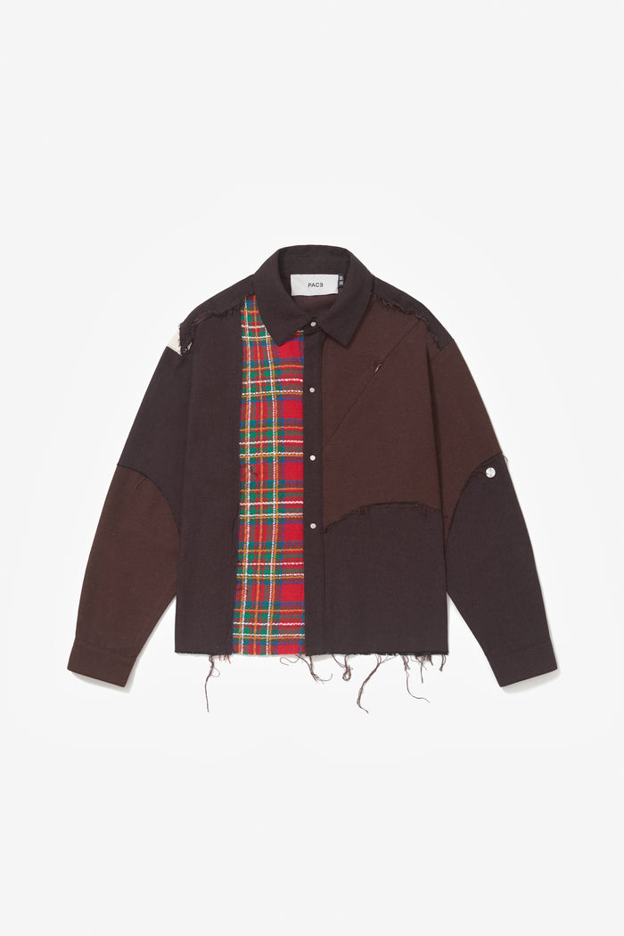 CANINO DYNAMIC PATCHWORK SHIRT RED