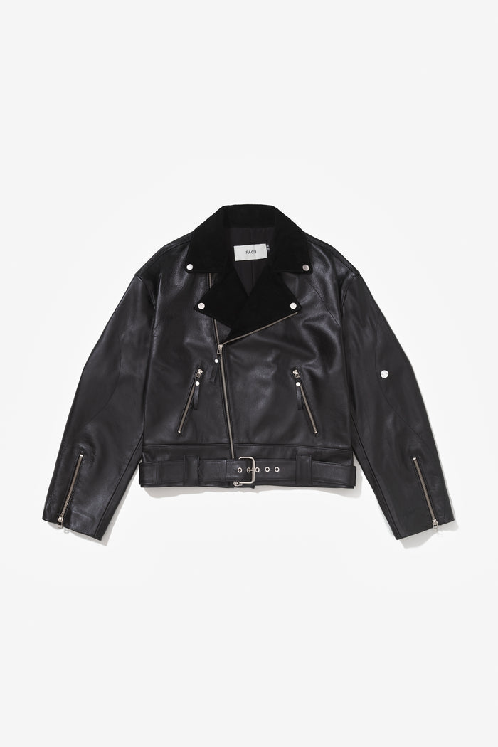 PRÉ VENDA - EX-IN PERFECTO LEATHER JACKET BLACK