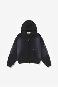 UNIFORMA ZIP HOODIE STONE BLACK