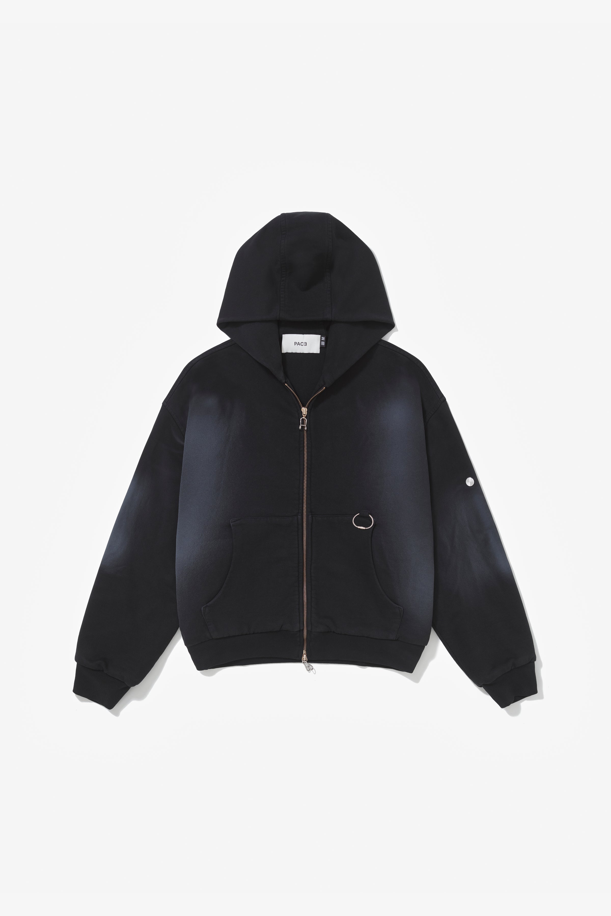 UNIFORMA ZIP HOODIE STONE BLACK