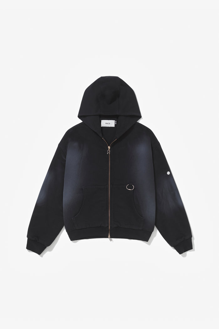 UNIFORMA ZIP HOODIE STONE BLACK