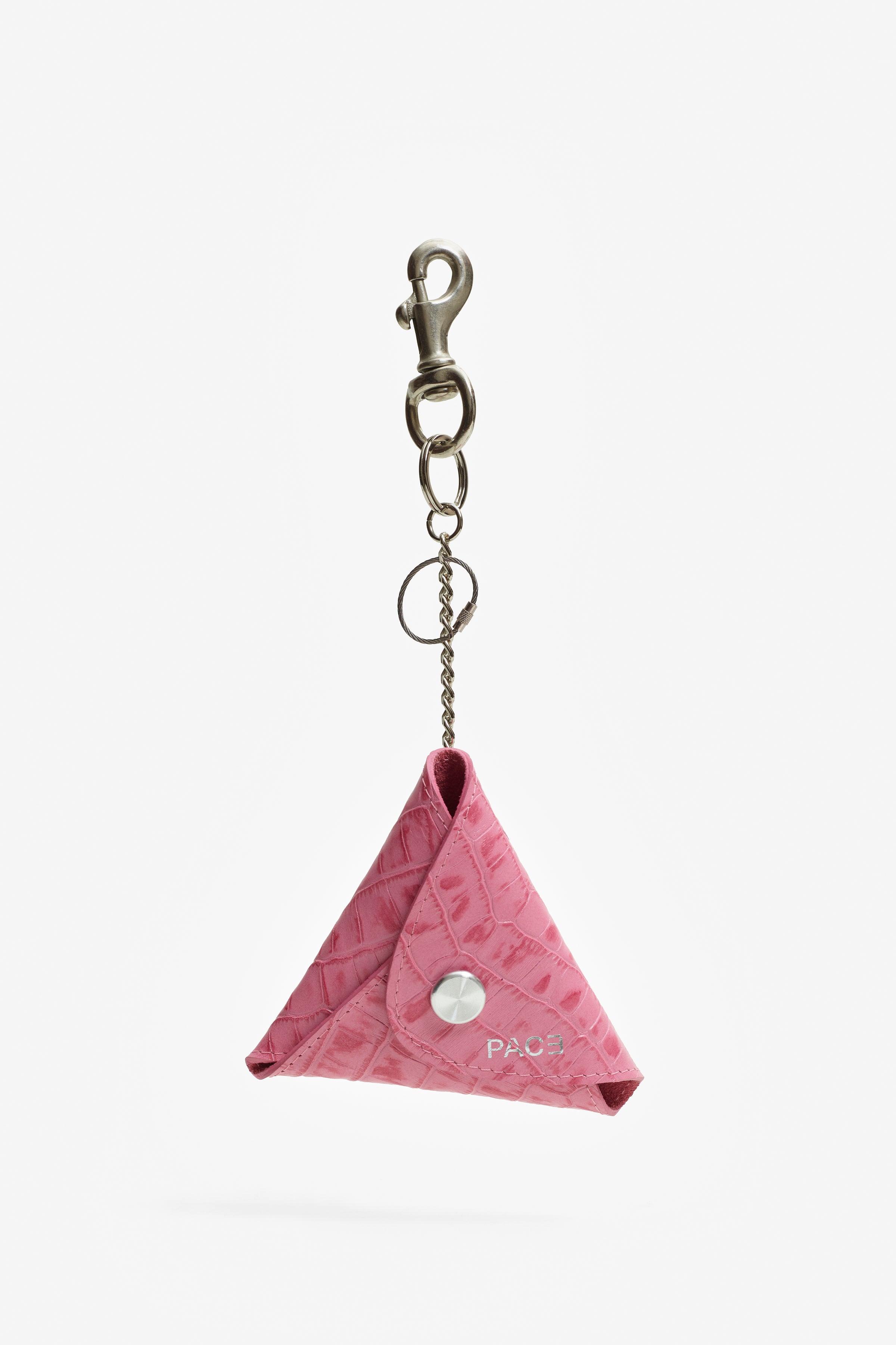 ONIGUIRI COIN POUCH CROCO LEATHER PINK