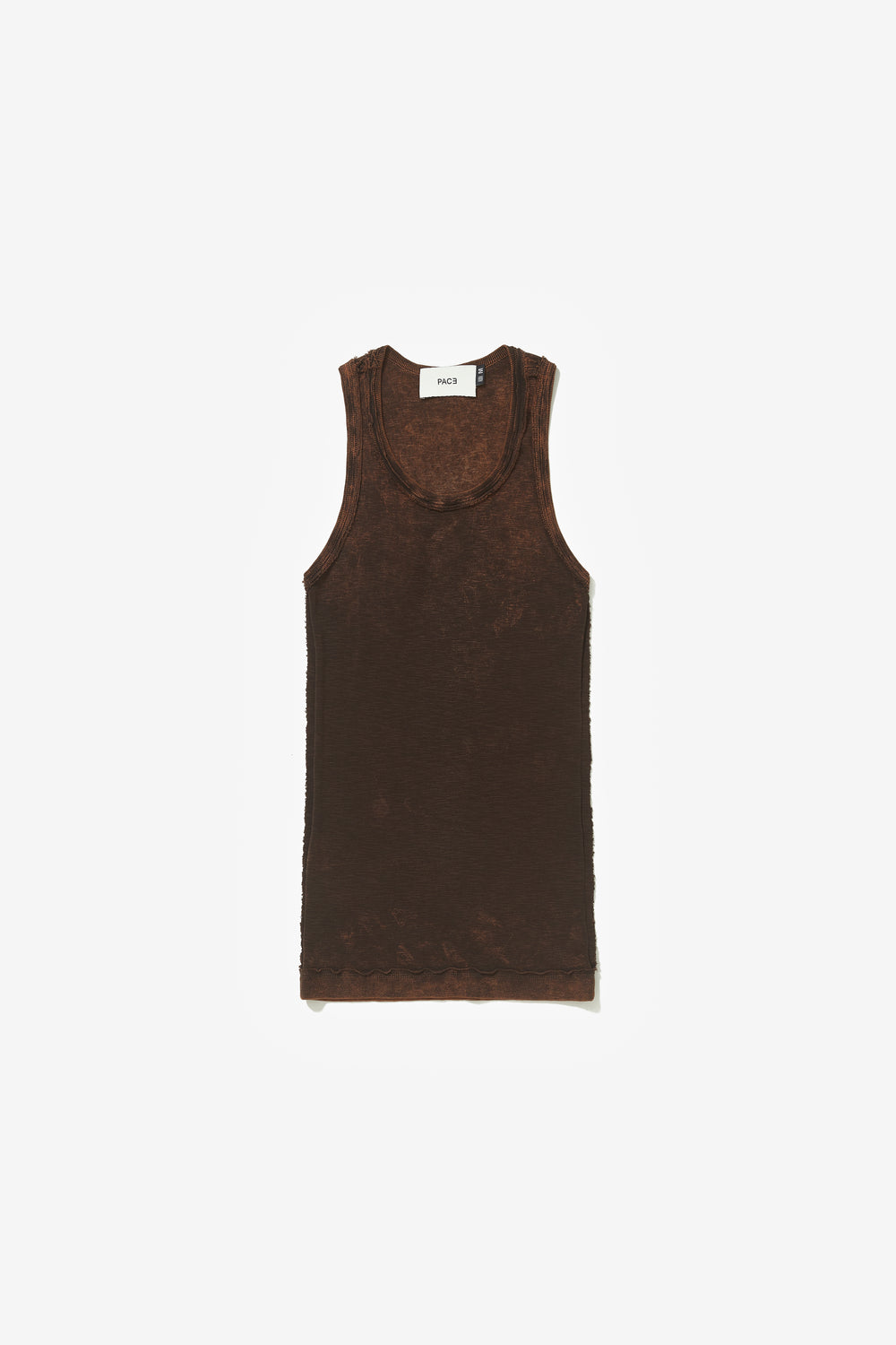 PATTERN TANK TOP STONE WASHED BROWN
