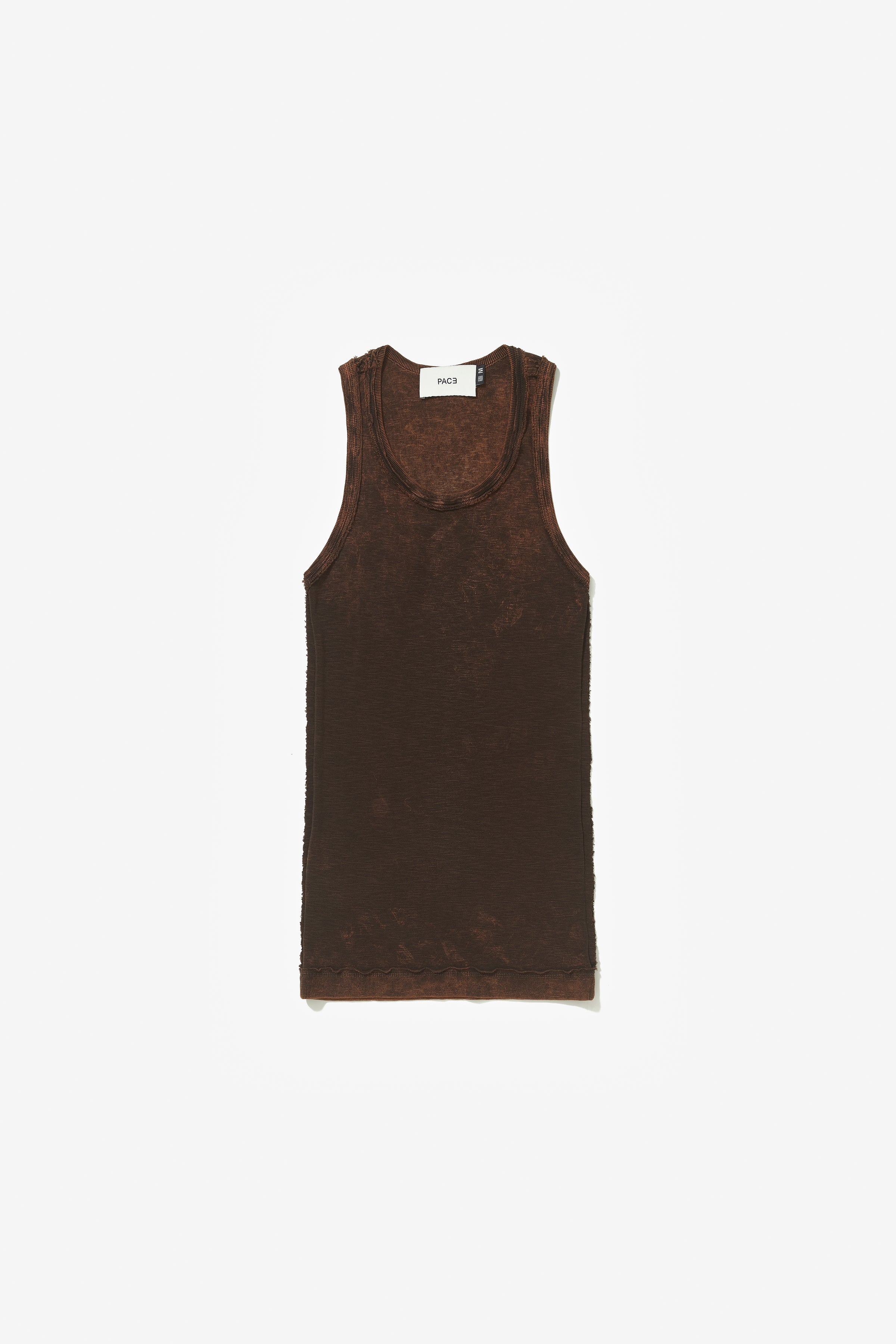 PATTERN TANK TOP STONE WASHED BROWN