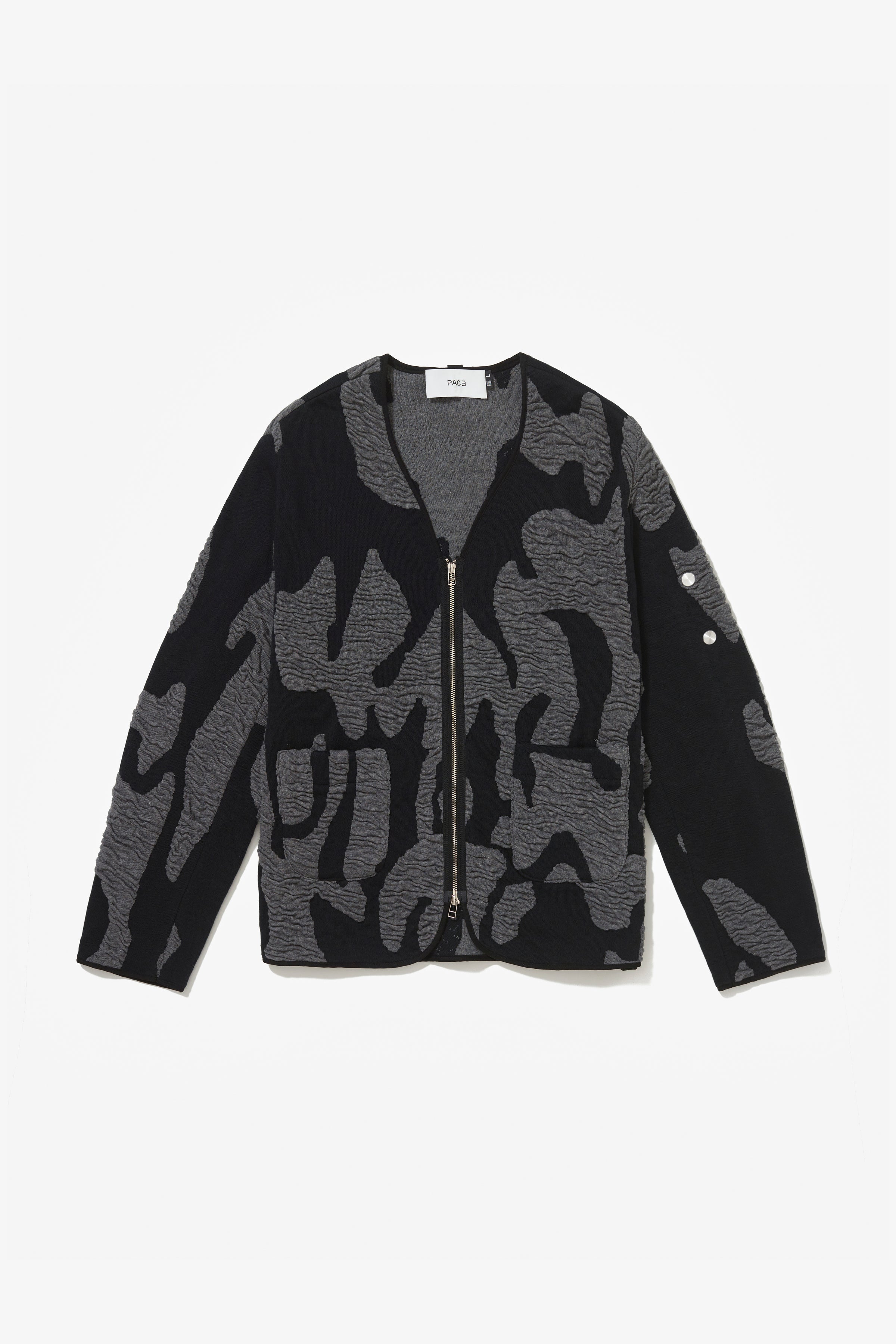 CHLADNI FIGURES JACKET TITANIUM GREY/ BLACK