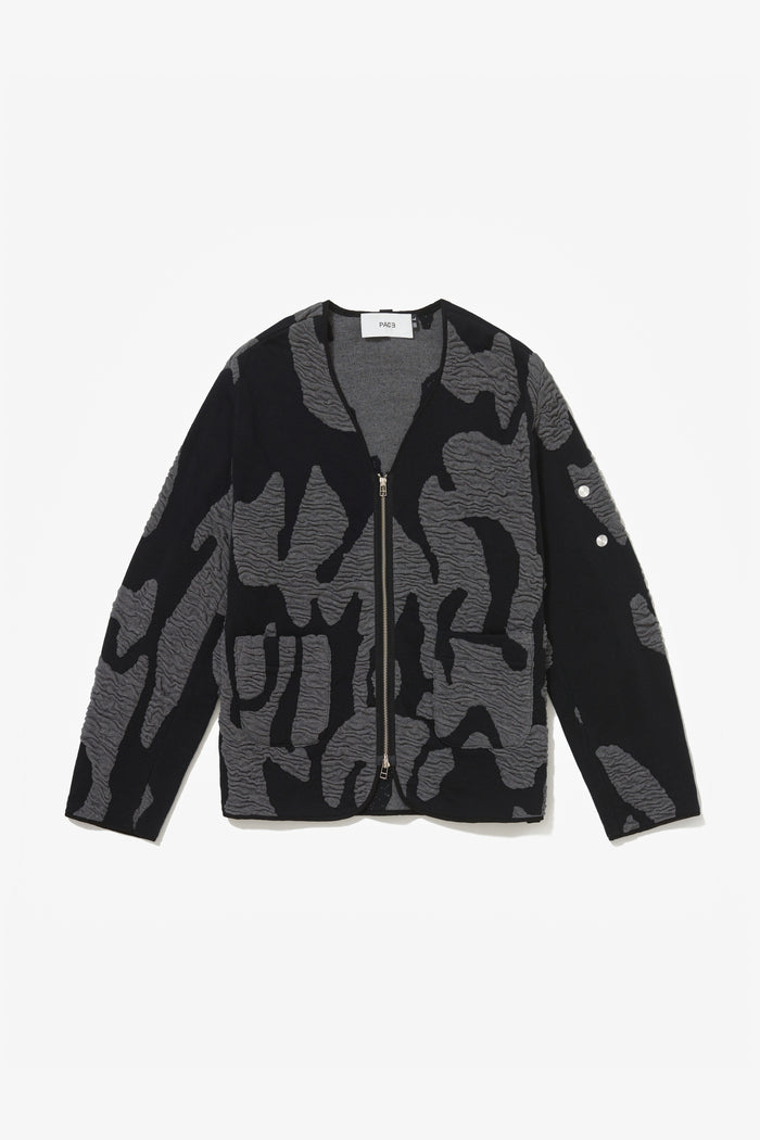 CHLADNI FIGURES JACKET TITANIUM GREY/ BLACK