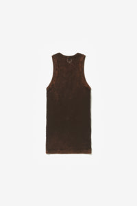 PATTERN TANK TOP STONE WASHED BROWN