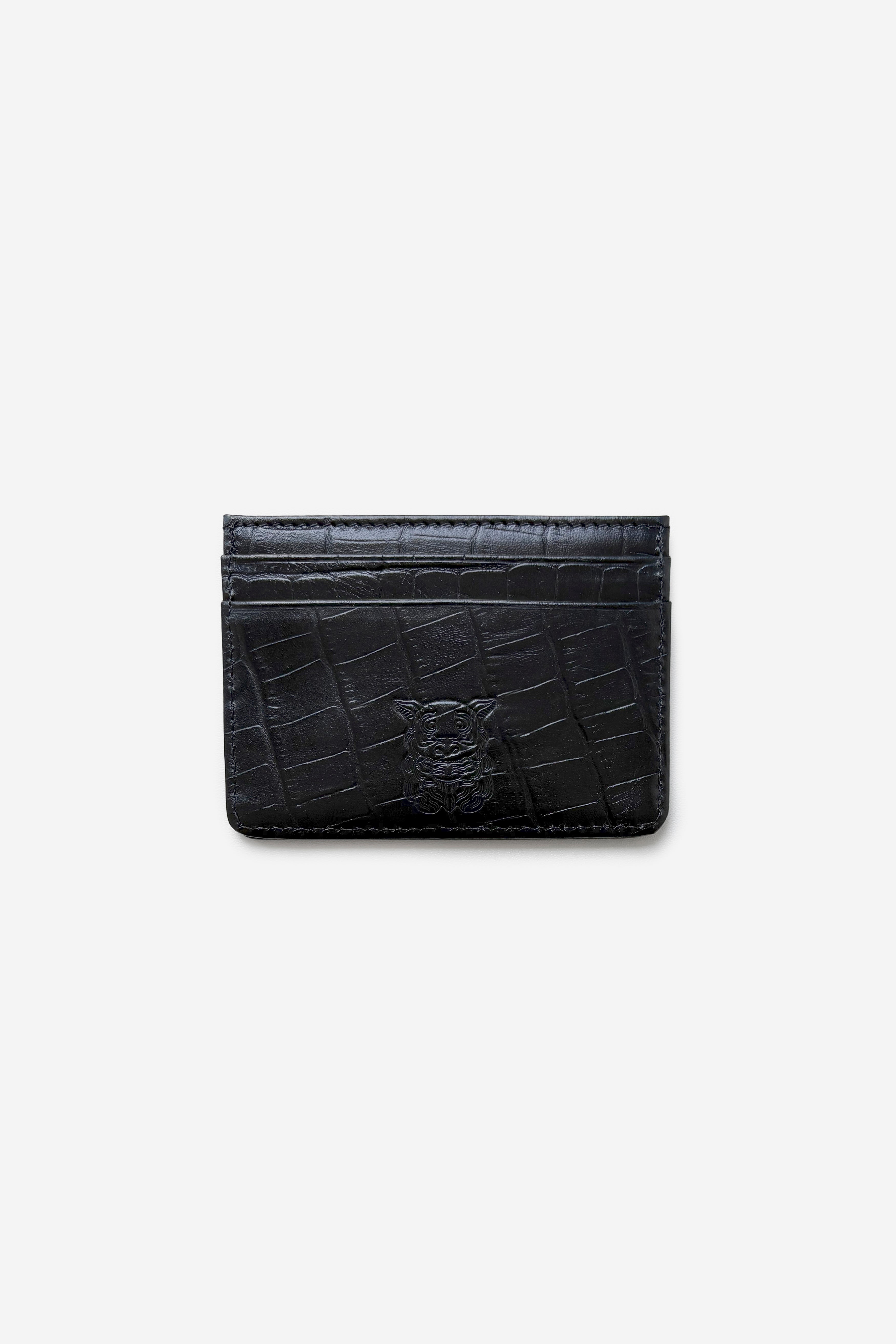 CHALLENGER×POTER LETHER CARD WALLET CHALLENGER×POTER LETHER CARD WALLET Buy DailyObjects Black Real