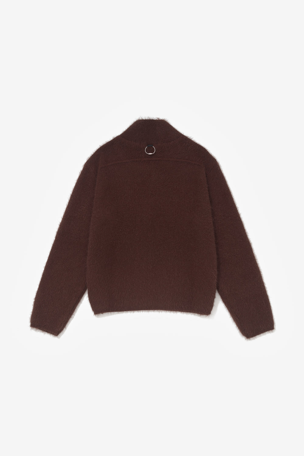 TIRAMISU ZIP UP KNIT BROWN