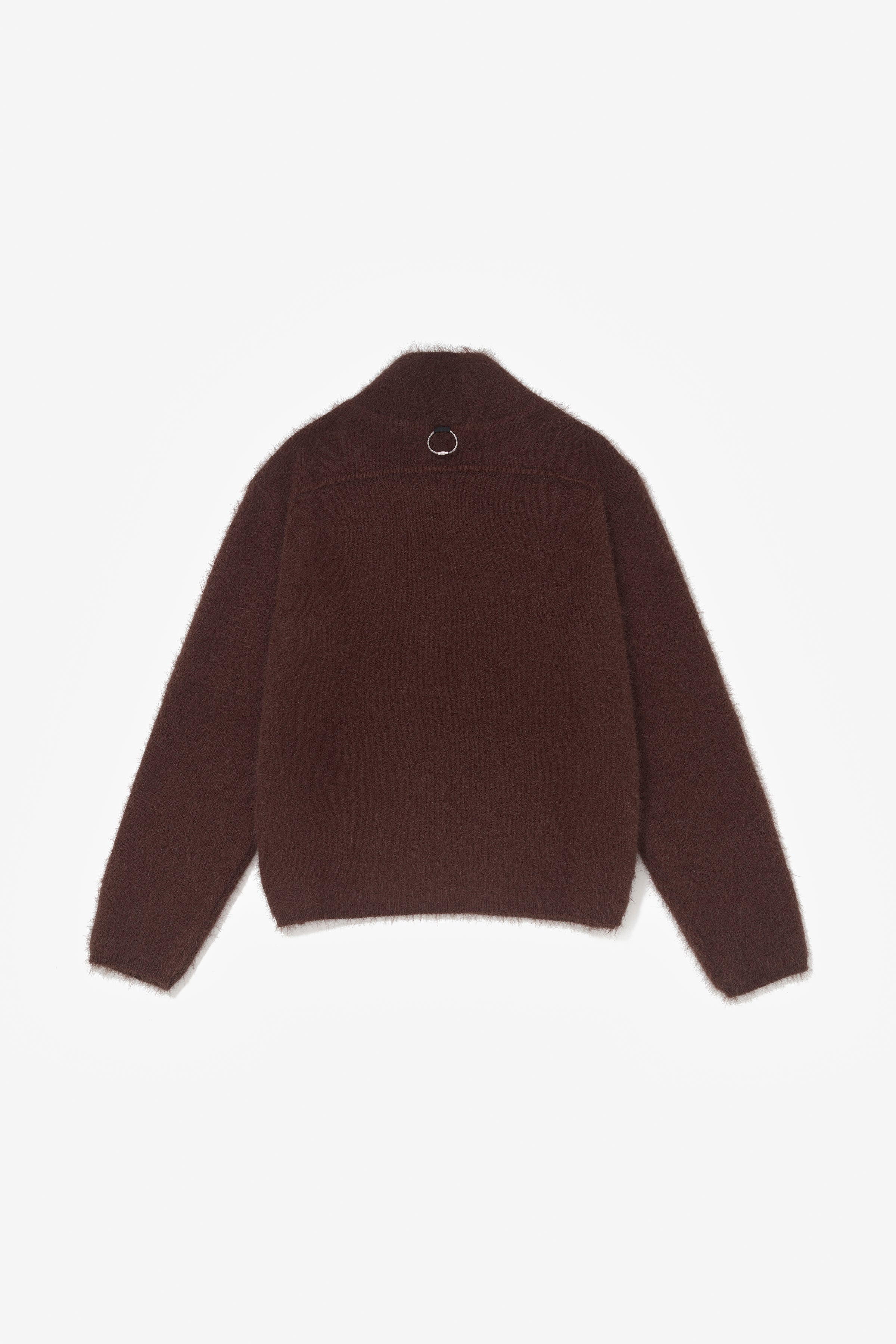 TIRAMISU ZIP UP KNIT BROWN