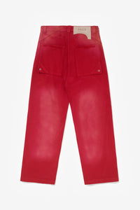 U-X STRAIGHT JEANS RED